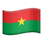 flag: Burkina Faso för Apple-plattform
