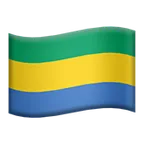 flag: Gabon لمنصة Apple