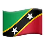flag: St. Kitts & Nevis per la piattaforma Apple