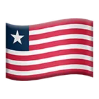 flag: Liberia لمنصة Apple