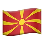 flag: North Macedonia alustalla Apple