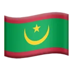 Apple প্ল্যাটফর্মে জন্য flag: Mauritania