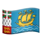 flag: St. Pierre & Miquelon لمنصة Apple