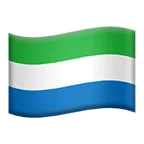 Apple प्लेटफ़ॉर्म के लिए flag: Sierra Leone