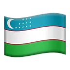 flag: Uzbekistan voor Apple platform