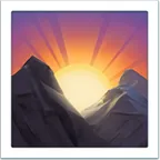 Apple 平台中的 sunrise over mountains