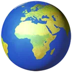 Apple 平台中的 globe showing Europe-Africa