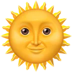 Apple प्लेटफ़ॉर्म के लिए sun with face
