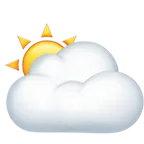 sun behind large cloud untuk platform Apple