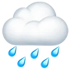 cloud with rain لمنصة Apple