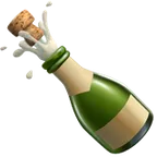 bottle with popping cork for Apple-plattformen