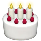 birthday cake alustalla Apple