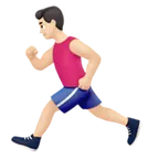 man running: light skin tone for Apple platform