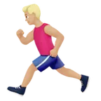 man running: medium-light skin tone per la piattaforma Apple