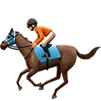 horse racing: medium-light skin tone สำหรับแพลตฟอร์ม Apple