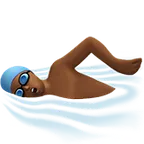 Apple 플랫폼을 위한 man swimming: medium-dark skin tone