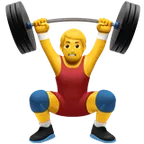 Apple dla platformy man lifting weights