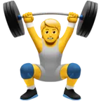 Apple প্ল্যাটফর্মে জন্য person lifting weights