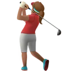 Apple platformu için woman golfing: medium skin tone