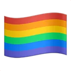 Apple प्लेटफ़ॉर्म के लिए rainbow flag