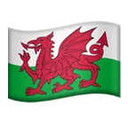 flag: Wales för Apple-plattform