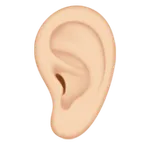 Apple dla platformy ear: light skin tone