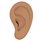 Apple 플랫폼을 위한 ear: medium skin tone