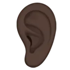 Apple dla platformy ear: dark skin tone
