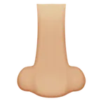 nose: medium-light skin tone für Apple Plattform