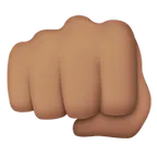 Apple 플랫폼을 위한 oncoming fist: medium skin tone
