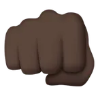 oncoming fist: dark skin tone per la piattaforma Apple