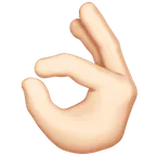 Apple 平台中的 OK hand: light skin tone