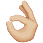 OK hand: medium-light skin tone per la piattaforma Apple