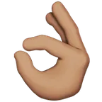 OK hand: medium skin tone per la piattaforma Apple