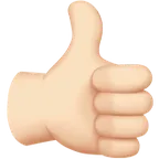 thumbs up: light skin tone per la piattaforma Apple