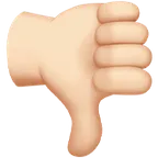thumbs down: light skin tone pentru platforma Apple