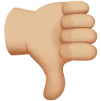thumbs down: medium-light skin tone für Apple Plattform