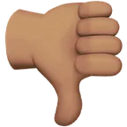 Apple dla platformy thumbs down: medium skin tone