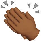 Apple 플랫폼을 위한 clapping hands: medium-dark skin tone