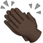 Apple 플랫폼을 위한 clapping hands: dark skin tone