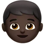 boy: dark skin tone für Apple Plattform