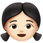 Apple 플랫폼을 위한 girl: light skin tone