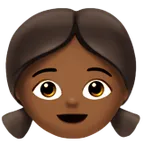 girl: medium-dark skin tone pentru platforma Apple