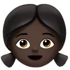 girl: dark skin tone untuk platform Apple