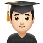 man student: light skin tone for Apple platform
