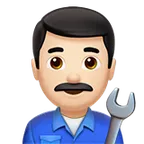man mechanic: light skin tone per la piattaforma Apple
