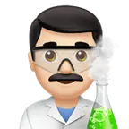 man scientist: light skin tone für Apple Plattform