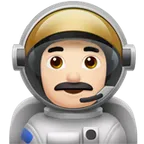 man astronaut: light skin tone pentru platforma Apple