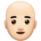 Apple dla platformy man: light skin tone, bald
