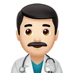 Apple 플랫폼을 위한 man health worker: light skin tone